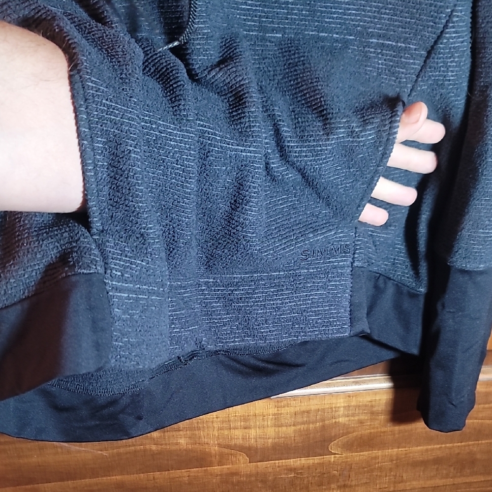 Simms Large Dark Gray Turtle Neck Sweatshirt With… - image 5